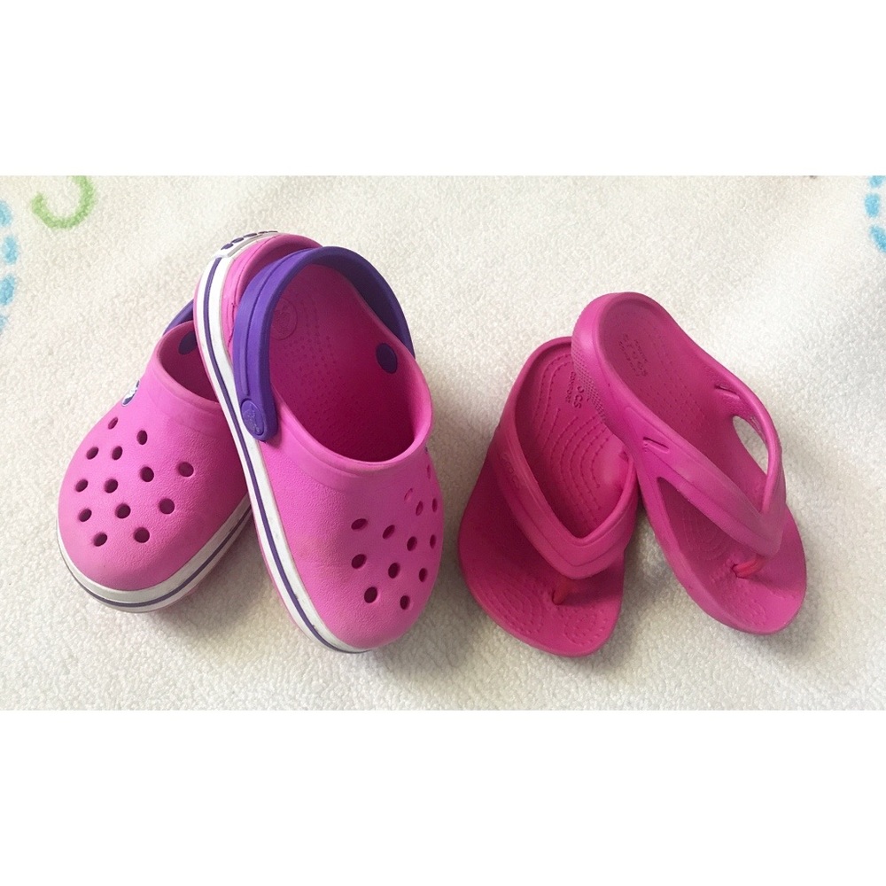 Crocs girl shoe lot